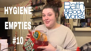 HYGIENE EMPTIES #10! ( bath and body works, tree hut, wax melts )