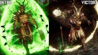 Shao Kahn All Intro Animations,Victory Poses & Taunts - MORTAL KOMBAT 11 4K 60FPS