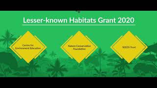 Lesser-known Habitats Grant 2020 Finalists