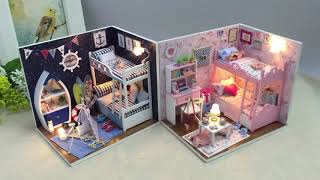 CUTEBEE Doll House DIY Miniature Dollhouse Model Wooden Toy Furnitures Casa De Boneca Dolls Houses