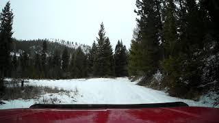 BACK AT MY MEMORIAL SERVICE SPOT FOR MY DAD!  4400 FT. ICY ROAD!  MOUNTAIN LION ROAD!  COMING OUT!