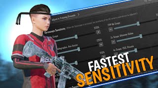 New Best Fastest sensitivity + Control Code For PUBG Mobile 2024 | New 3.0 update 🔥