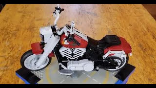 Harley Davidson Fat Boy by the Montreal Lego Maniac - unboxing, speed build and review