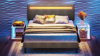 Transform Your Bedroom with Our Innovative LED Bed Frame: Safety, Style, and Ambiance at its Finest!