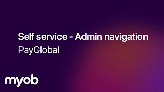 PayGlobal - Self service - Admin navigation