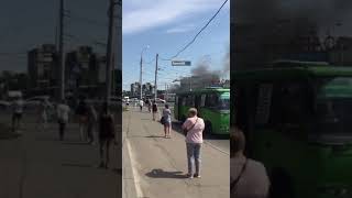 В Харькове горели торговые павильоны на Коммунальном рынке