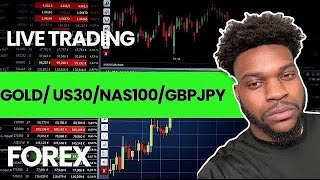 LIVE Trading (GOLD US30 NAS100 SPX500 GBPJPY) London & New York Session June 11th 2024