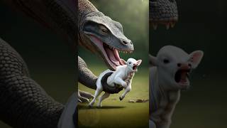 Cow Vs komodo Dragon.#cowvideos #calf #dragon #viralshort