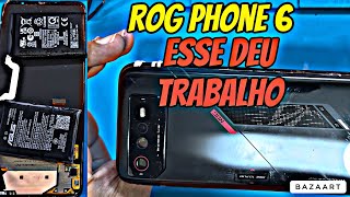 Asus Rog Phone 6 Não liga e Não dá imagem | Como trocar a tela e bateria do Asus Rog Phone 6