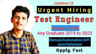 Software Testing Jobs | Freshers Software Jobs | Manual & Automation Testing Vacancies |Job Software