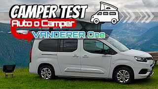 Auto, Furgone o Camper? VANDERER ONE è tutti e tre