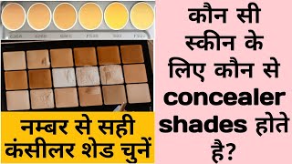 concealer shades||कौन सी स्कीन के लिए कौन से कंसीलर शेड और नम्बर होते है?|| lifestyle with beauty24