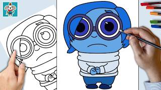 How to draw Sadness Chibi | Inside Out 2 | HVORDAN TEGNE | Step by Step