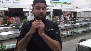 Chef Devan Rajkumar -  making his sichuan inspired turkey dumplings Royal Fair, #9