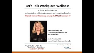 Let's Talk Workplace Wellness 5: Concluding Statements