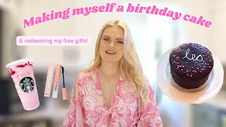 Making Myself a Birthday Cake & Redeeming Free Gifts!