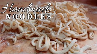 How to make homemade Noodles by hand||good for lomi and mami