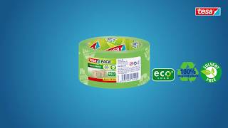 tesapack® eco&strong ecoLogo®  print groen