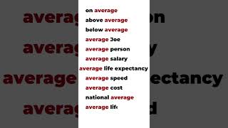 Common Phrases with "average" | Essential English Expressions