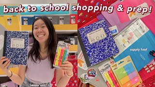 BACK TO SCHOOL SHOPPING & preparing for senior year! school supplies shopping + haul 2023:hs prep 23