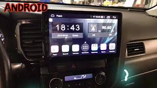 Mitsubishi outlander замена штатной магнитолы на огромный Android