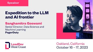 Sanghamitra Goswami at LeadDev West Coast 2023