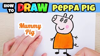 How to draw Peppa Pig | Mummy Pig | Kids Drawing | Step by Step | Kids Animation Star