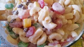 Creamy Macaroni Fruit Salad | How to Make a Macaroni Salad for All Season (2022)