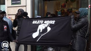 Les Gilets Noirs face à Elior : occupation d'un magasin Nespresso à Paris  - 03/12/19