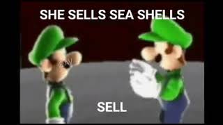 Luigi rapping about selling sea shells