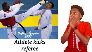 Athlete who attacked the referee in Beijing Olympics 2008