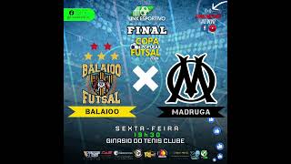 ⚽Final é no Link Esportivo Copa Popular de Futsal 2024 Série Ouro,Balaioo x Madruga