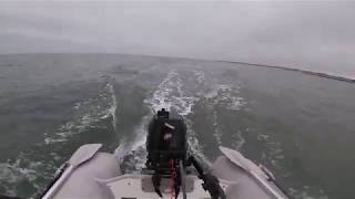 West Marine 310 RIB boat with Mercury 6 hp 4 stroke at Atlantic ocean