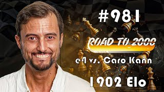 Road to 2000 #981 - 1902 ELO - Chess.com Blitz 3+0 - e4 vs. Caro Kann Defense