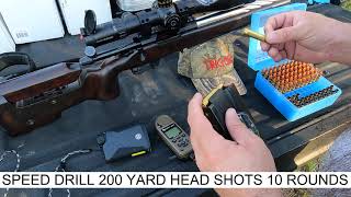 Speed shooting head shots 308 drill 200 yards