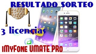 Resultado Sorteo 3 Licencias Gratuitas | iMyFone UMATE PRO