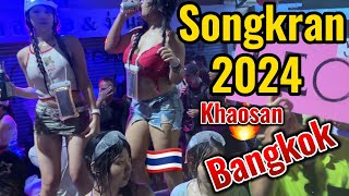 Songkran 2014 | Around Khaosan, Thailand | Water Festival | 4k HDR | 🇹🇭 Apl 14