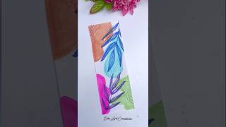 DIY Boho bookmark painting using Alcohol Markers🔖😍🌿 #shorts #youtubeshorts #bookmark #howtodraw #diy