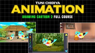 (Cls-5) Drawing Cartoon 2 Full Bird Animation Course🔥 | Tuni Chidiya Cartoon Video Kaise Banaye