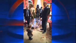 Girl throws tantrum in front of President Obama