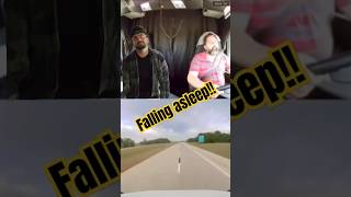 Truck driver falls asleep with hitchhiker #shorts #reels #funny