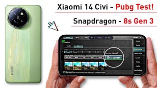 Xiaomi 14 Civi Pubg Test | Xiaomi 14 Civi Bgmi Test | 8s Gen 3