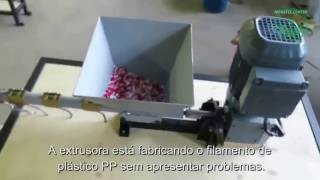 Máquina Extrusora EFP01 + Rebobinadora de Filamento Plástico