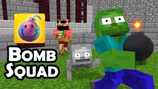 MONSTER SCHOOL : BOMBSQUAD CHALLENGE - Minecraft Animation