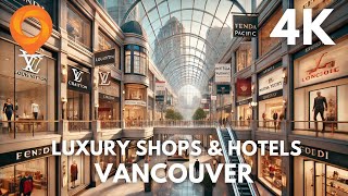 Inside High-End Luxury Shops & Iconic Hotels: Vancouver & Victoria Walking Tour | 4K with SUBTITLES