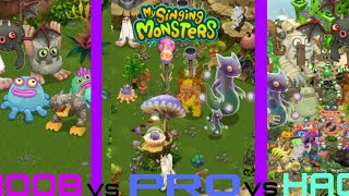 NOOB VS PRO VS HACK (MY SINGING MONSTERS ILHA DA PLANTA E DO FRIO)