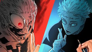 How to Draw SUKUNA vs YUTA in GOJO's Body Domain Clash 🔥 Jujutsu Kaisen