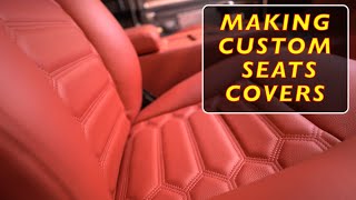 I made these custom seat covers for a  Land Rover Defender. Auto upholstery