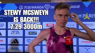 McSweyn is BACK with 7:29 3000m | Paris Diamond League