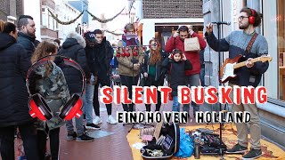 Street musician with headphones? Silent Busking in Eindhoven, Holland - Borja Catanesi